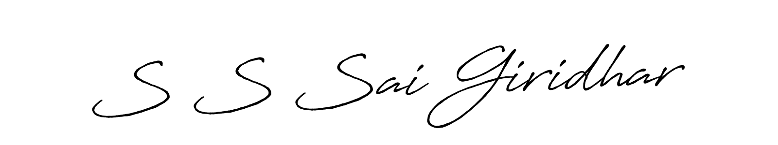 Design your own signature with our free online signature maker. With this signature software, you can create a handwritten (Antro_Vectra_Bolder) signature for name S S Sai Giridhar. S S Sai Giridhar signature style 7 images and pictures png