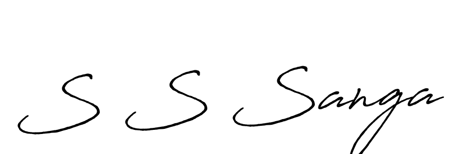 Make a beautiful signature design for name S S Sanga. Use this online signature maker to create a handwritten signature for free. S S Sanga signature style 7 images and pictures png