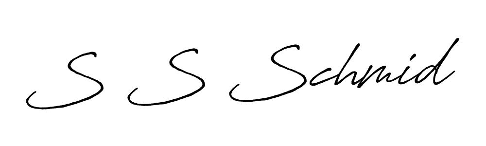 Make a beautiful signature design for name S S Schmid. With this signature (Antro_Vectra_Bolder) style, you can create a handwritten signature for free. S S Schmid signature style 7 images and pictures png