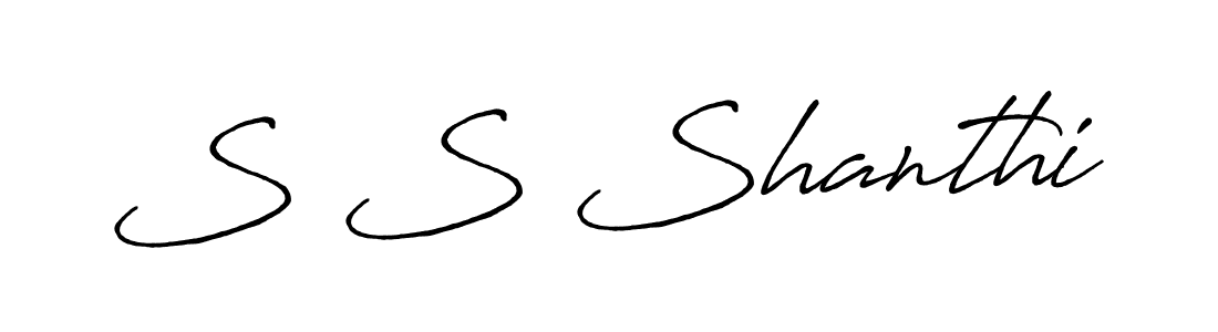 Use a signature maker to create a handwritten signature online. With this signature software, you can design (Antro_Vectra_Bolder) your own signature for name S S Shanthi. S S Shanthi signature style 7 images and pictures png