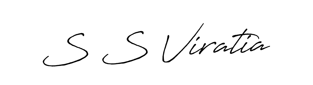 Create a beautiful signature design for name S S Viratia. With this signature (Antro_Vectra_Bolder) fonts, you can make a handwritten signature for free. S S Viratia signature style 7 images and pictures png