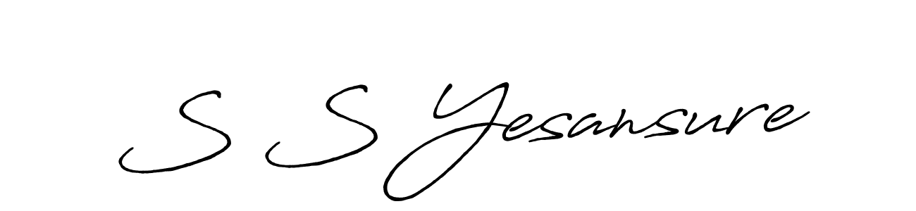 Make a beautiful signature design for name S S Yesansure. With this signature (Antro_Vectra_Bolder) style, you can create a handwritten signature for free. S S Yesansure signature style 7 images and pictures png