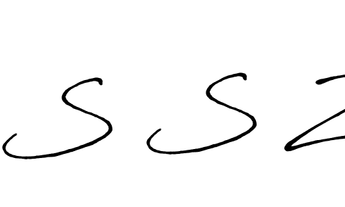 S S Z stylish signature style. Best Handwritten Sign (Antro_Vectra_Bolder) for my name. Handwritten Signature Collection Ideas for my name S S Z. S S Z signature style 7 images and pictures png