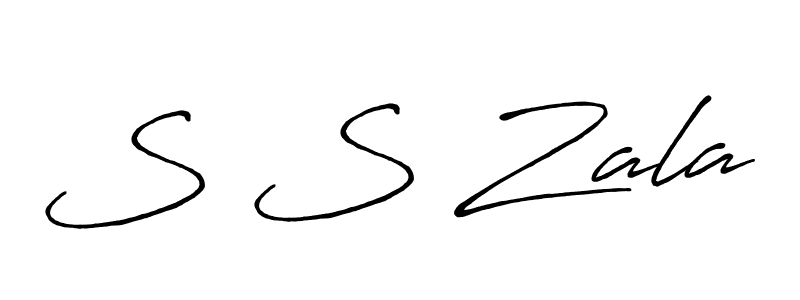 How to make S S Zala signature? Antro_Vectra_Bolder is a professional autograph style. Create handwritten signature for S S Zala name. S S Zala signature style 7 images and pictures png