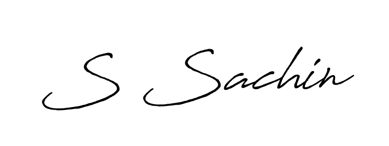 The best way (Antro_Vectra_Bolder) to make a short signature is to pick only two or three words in your name. The name S Sachin include a total of six letters. For converting this name. S Sachin signature style 7 images and pictures png
