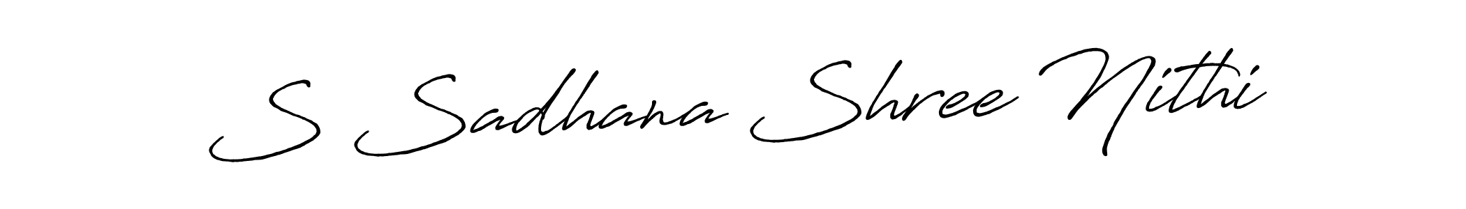 How to make S Sadhana Shree Nithi signature? Antro_Vectra_Bolder is a professional autograph style. Create handwritten signature for S Sadhana Shree Nithi name. S Sadhana Shree Nithi signature style 7 images and pictures png