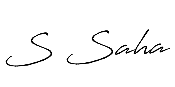 The best way (Antro_Vectra_Bolder) to make a short signature is to pick only two or three words in your name. The name S Saha include a total of six letters. For converting this name. S Saha signature style 7 images and pictures png