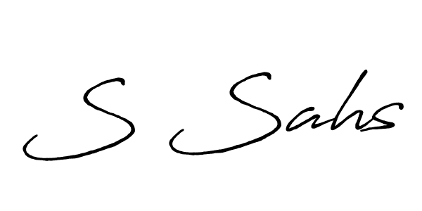 Create a beautiful signature design for name S Sahs. With this signature (Antro_Vectra_Bolder) fonts, you can make a handwritten signature for free. S Sahs signature style 7 images and pictures png
