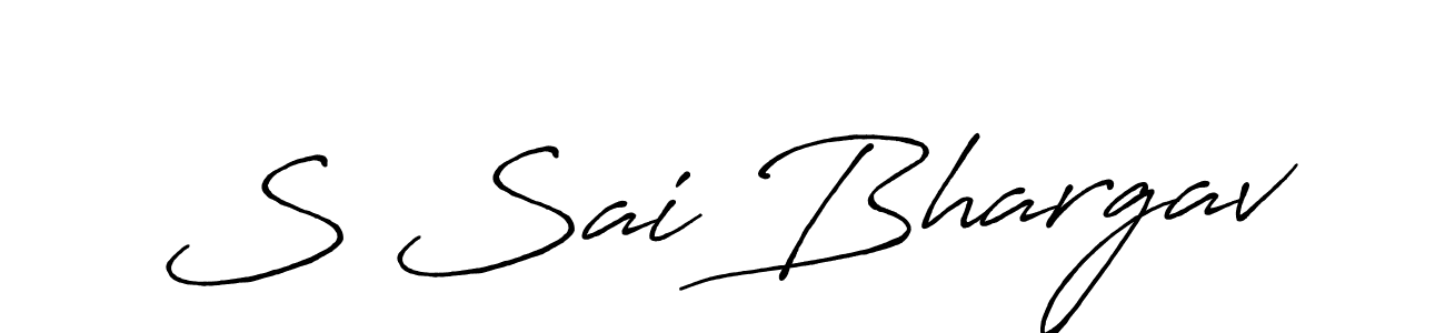 Create a beautiful signature design for name S Sai Bhargav. With this signature (Antro_Vectra_Bolder) fonts, you can make a handwritten signature for free. S Sai Bhargav signature style 7 images and pictures png