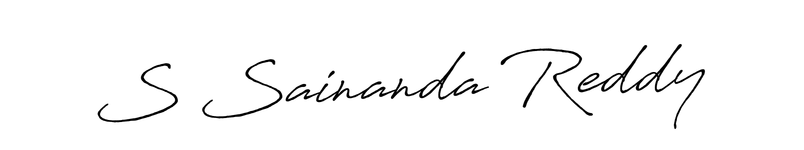 Also You can easily find your signature by using the search form. We will create S Sainanda Reddy name handwritten signature images for you free of cost using Antro_Vectra_Bolder sign style. S Sainanda Reddy signature style 7 images and pictures png
