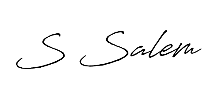 How to make S Salem name signature. Use Antro_Vectra_Bolder style for creating short signs online. This is the latest handwritten sign. S Salem signature style 7 images and pictures png