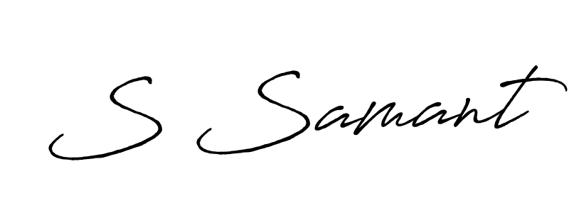 Design your own signature with our free online signature maker. With this signature software, you can create a handwritten (Antro_Vectra_Bolder) signature for name S Samant. S Samant signature style 7 images and pictures png