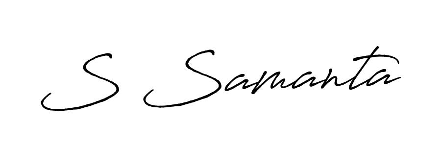 S Samanta stylish signature style. Best Handwritten Sign (Antro_Vectra_Bolder) for my name. Handwritten Signature Collection Ideas for my name S Samanta. S Samanta signature style 7 images and pictures png