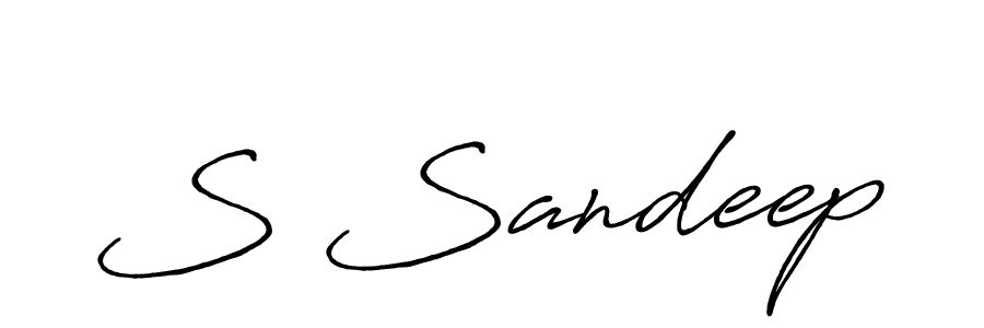 Also You can easily find your signature by using the search form. We will create S Sandeep name handwritten signature images for you free of cost using Antro_Vectra_Bolder sign style. S Sandeep signature style 7 images and pictures png