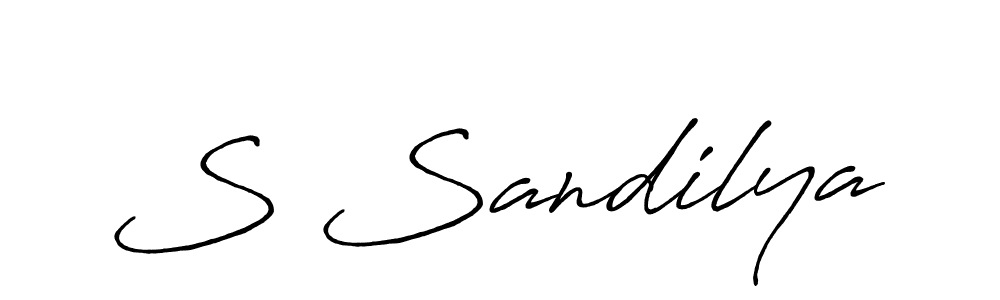 Antro_Vectra_Bolder is a professional signature style that is perfect for those who want to add a touch of class to their signature. It is also a great choice for those who want to make their signature more unique. Get S Sandilya name to fancy signature for free. S Sandilya signature style 7 images and pictures png