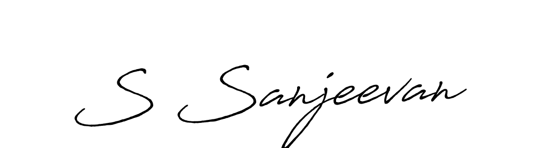 Make a beautiful signature design for name S Sanjeevan. With this signature (Antro_Vectra_Bolder) style, you can create a handwritten signature for free. S Sanjeevan signature style 7 images and pictures png