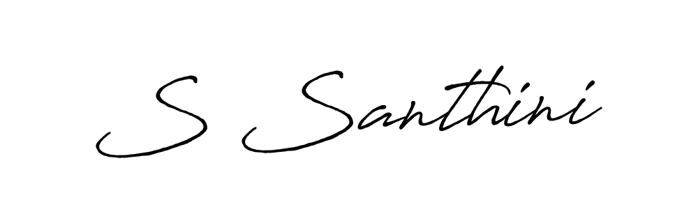 Design your own signature with our free online signature maker. With this signature software, you can create a handwritten (Antro_Vectra_Bolder) signature for name S Santhini. S Santhini signature style 7 images and pictures png