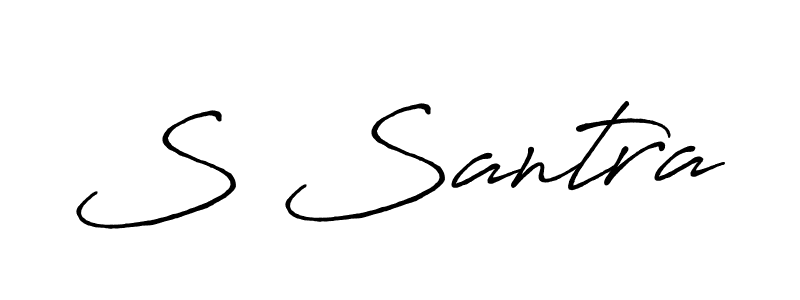 Create a beautiful signature design for name S Santra. With this signature (Antro_Vectra_Bolder) fonts, you can make a handwritten signature for free. S Santra signature style 7 images and pictures png
