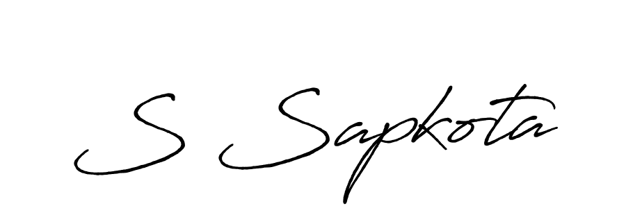 Design your own signature with our free online signature maker. With this signature software, you can create a handwritten (Antro_Vectra_Bolder) signature for name S Sapkota. S Sapkota signature style 7 images and pictures png