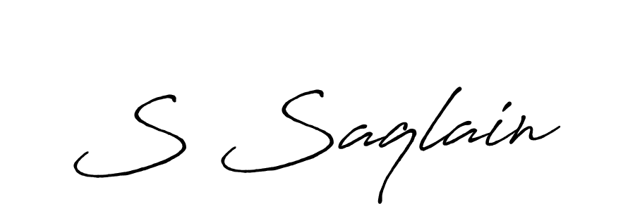 Make a beautiful signature design for name S Saqlain. Use this online signature maker to create a handwritten signature for free. S Saqlain signature style 7 images and pictures png