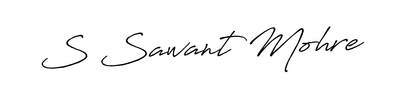 S Sawant Mohre stylish signature style. Best Handwritten Sign (Antro_Vectra_Bolder) for my name. Handwritten Signature Collection Ideas for my name S Sawant Mohre. S Sawant Mohre signature style 7 images and pictures png