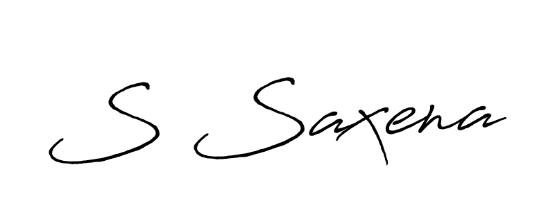 Also You can easily find your signature by using the search form. We will create S Saxena name handwritten signature images for you free of cost using Antro_Vectra_Bolder sign style. S Saxena signature style 7 images and pictures png