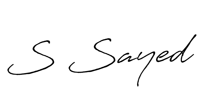 if you are searching for the best signature style for your name S Sayed. so please give up your signature search. here we have designed multiple signature styles  using Antro_Vectra_Bolder. S Sayed signature style 7 images and pictures png