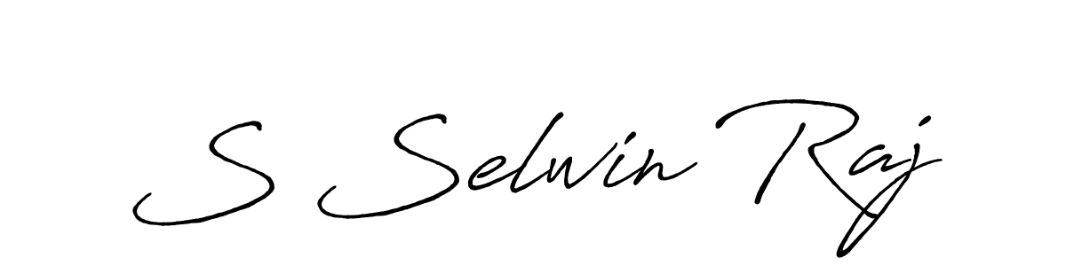 if you are searching for the best signature style for your name S Selwin Raj. so please give up your signature search. here we have designed multiple signature styles  using Antro_Vectra_Bolder. S Selwin Raj signature style 7 images and pictures png