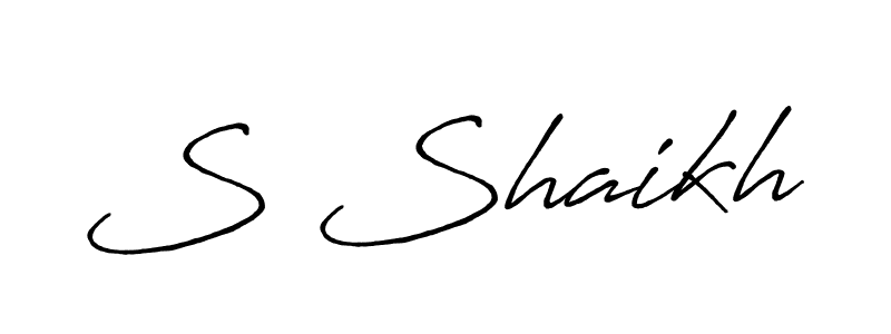 S Shaikh stylish signature style. Best Handwritten Sign (Antro_Vectra_Bolder) for my name. Handwritten Signature Collection Ideas for my name S Shaikh. S Shaikh signature style 7 images and pictures png