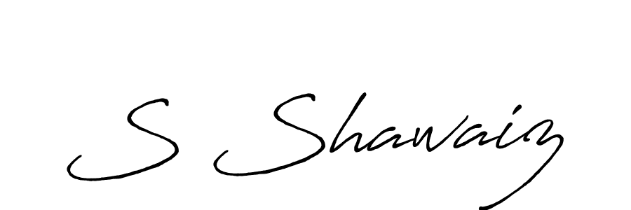 Make a beautiful signature design for name S Shawaiz. With this signature (Antro_Vectra_Bolder) style, you can create a handwritten signature for free. S Shawaiz signature style 7 images and pictures png
