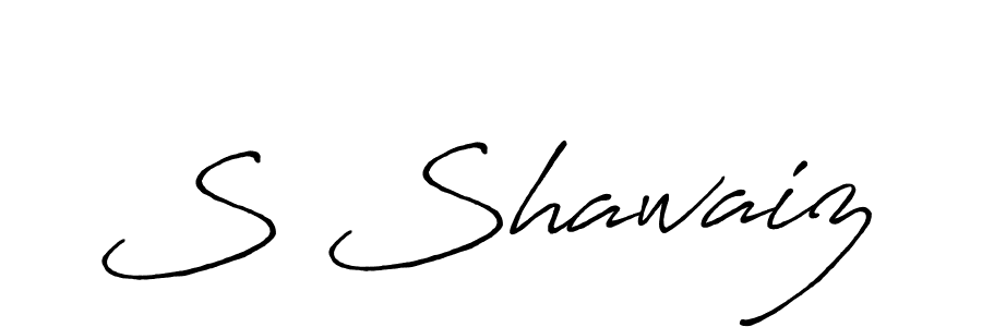 Make a beautiful signature design for name S Shawaiz. With this signature (Antro_Vectra_Bolder) style, you can create a handwritten signature for free. S Shawaiz signature style 7 images and pictures png