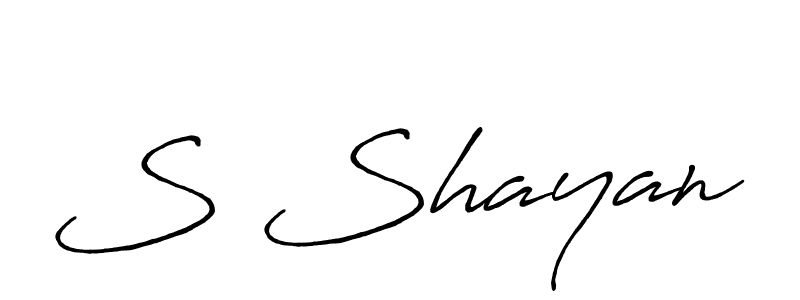 Make a beautiful signature design for name S Shayan. With this signature (Antro_Vectra_Bolder) style, you can create a handwritten signature for free. S Shayan signature style 7 images and pictures png