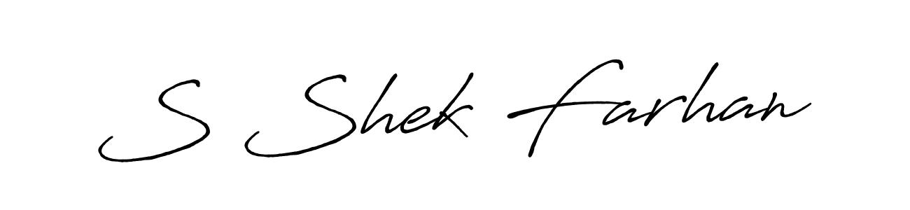 You can use this online signature creator to create a handwritten signature for the name S Shek Farhan. This is the best online autograph maker. S Shek Farhan signature style 7 images and pictures png