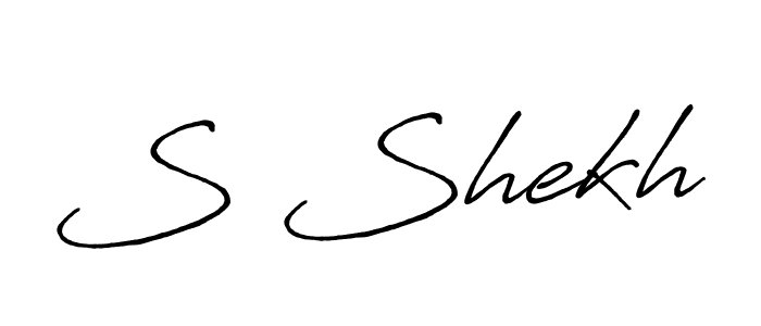 Create a beautiful signature design for name S Shekh. With this signature (Antro_Vectra_Bolder) fonts, you can make a handwritten signature for free. S Shekh signature style 7 images and pictures png