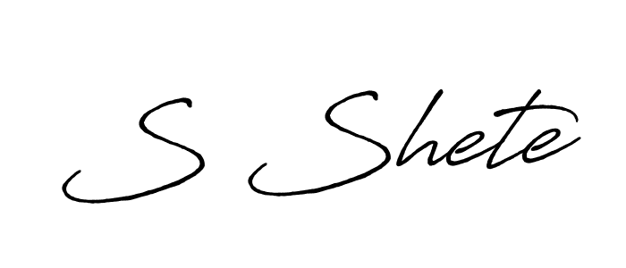 Create a beautiful signature design for name S Shete. With this signature (Antro_Vectra_Bolder) fonts, you can make a handwritten signature for free. S Shete signature style 7 images and pictures png
