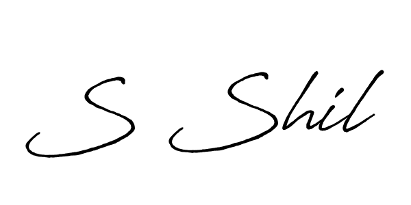 Design your own signature with our free online signature maker. With this signature software, you can create a handwritten (Antro_Vectra_Bolder) signature for name S Shil. S Shil signature style 7 images and pictures png
