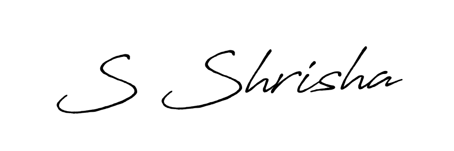 You should practise on your own different ways (Antro_Vectra_Bolder) to write your name (S Shrisha) in signature. don't let someone else do it for you. S Shrisha signature style 7 images and pictures png