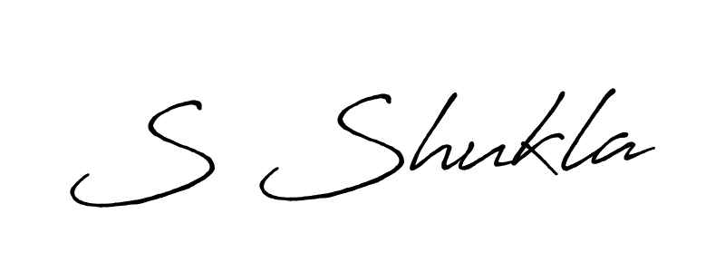 The best way (Antro_Vectra_Bolder) to make a short signature is to pick only two or three words in your name. The name S Shukla include a total of six letters. For converting this name. S Shukla signature style 7 images and pictures png