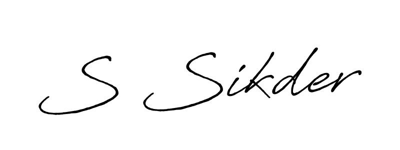 if you are searching for the best signature style for your name S Sikder. so please give up your signature search. here we have designed multiple signature styles  using Antro_Vectra_Bolder. S Sikder signature style 7 images and pictures png