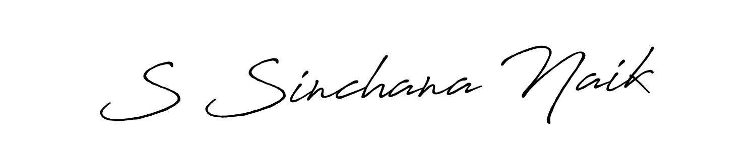 if you are searching for the best signature style for your name S Sinchana Naik. so please give up your signature search. here we have designed multiple signature styles  using Antro_Vectra_Bolder. S Sinchana Naik signature style 7 images and pictures png