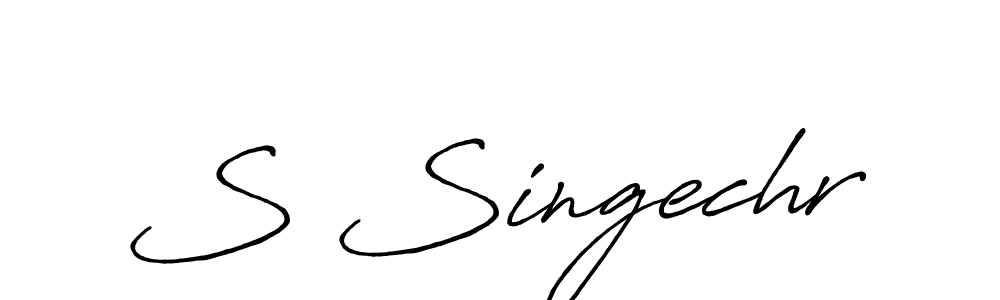 How to make S Singechr name signature. Use Antro_Vectra_Bolder style for creating short signs online. This is the latest handwritten sign. S Singechr signature style 7 images and pictures png