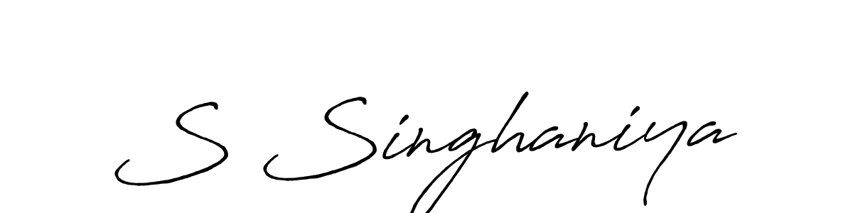 Design your own signature with our free online signature maker. With this signature software, you can create a handwritten (Antro_Vectra_Bolder) signature for name S Singhaniya. S Singhaniya signature style 7 images and pictures png