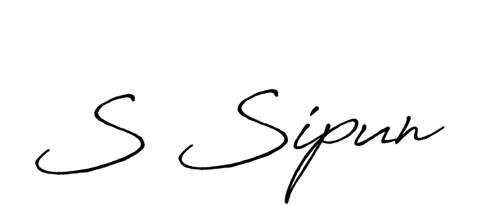 Similarly Antro_Vectra_Bolder is the best handwritten signature design. Signature creator online .You can use it as an online autograph creator for name S Sipun. S Sipun signature style 7 images and pictures png