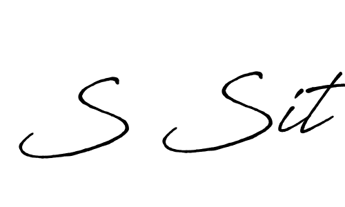 How to make S Sit name signature. Use Antro_Vectra_Bolder style for creating short signs online. This is the latest handwritten sign. S Sit signature style 7 images and pictures png