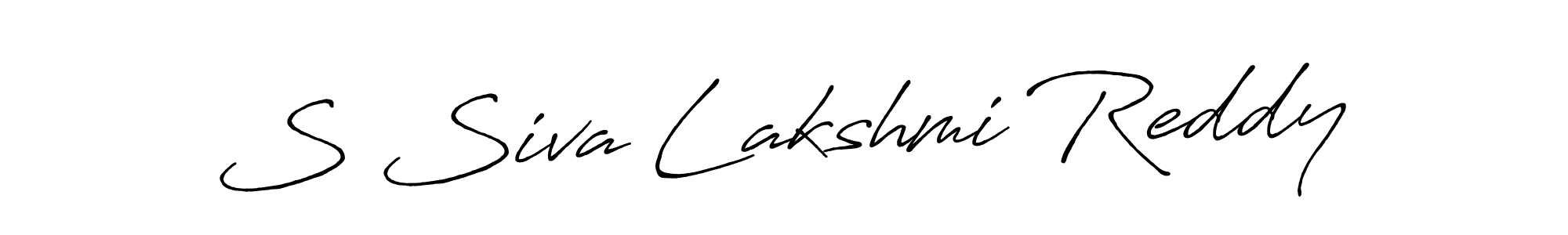 Create a beautiful signature design for name S Siva Lakshmi Reddy. With this signature (Antro_Vectra_Bolder) fonts, you can make a handwritten signature for free. S Siva Lakshmi Reddy signature style 7 images and pictures png