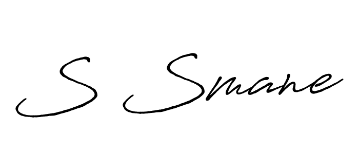Design your own signature with our free online signature maker. With this signature software, you can create a handwritten (Antro_Vectra_Bolder) signature for name S Smane. S Smane signature style 7 images and pictures png