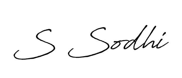 How to make S Sodhi name signature. Use Antro_Vectra_Bolder style for creating short signs online. This is the latest handwritten sign. S Sodhi signature style 7 images and pictures png