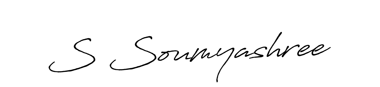 Use a signature maker to create a handwritten signature online. With this signature software, you can design (Antro_Vectra_Bolder) your own signature for name S Soumyashree. S Soumyashree signature style 7 images and pictures png