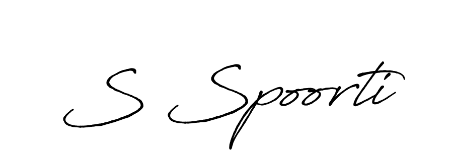 Also we have S Spoorti name is the best signature style. Create professional handwritten signature collection using Antro_Vectra_Bolder autograph style. S Spoorti signature style 7 images and pictures png