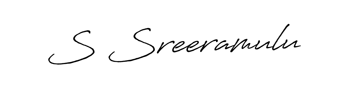 How to make S Sreeramulu name signature. Use Antro_Vectra_Bolder style for creating short signs online. This is the latest handwritten sign. S Sreeramulu signature style 7 images and pictures png